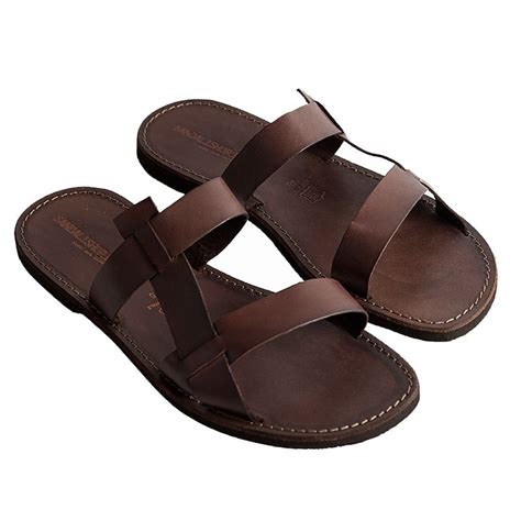 Men’s Francescano Slide sandals in Brown .